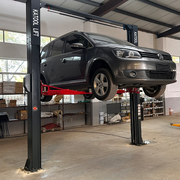 Katool KT-AS110D 11,000 lb Two-Post Asymmetrical Vehicle Lift with Single-Point Lock Release