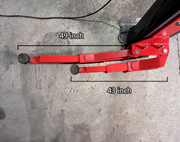 Katool KT-AS110D 11,000 lb Two-Post Asymmetrical Vehicle Lift with Single-Point Lock Release