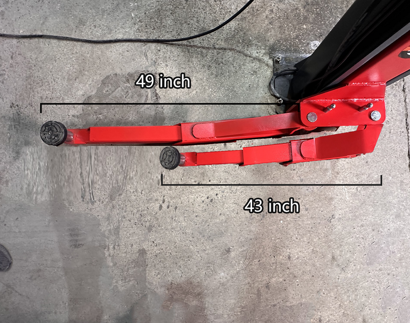 Katool KT-AS110D 11,000 lb Two-Post Asymmetrical Vehicle Lift with Single-Point Lock Release