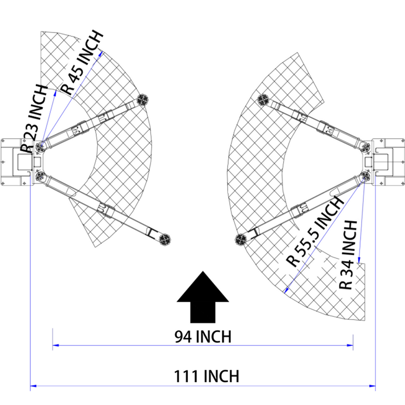 Katool KT-AM120SD 12,000LBS Asymmetric 2-Post Lift