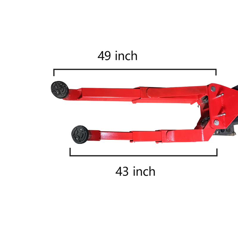 Katool KT-AS110D 11,000 lb Two-Post Asymmetrical Vehicle Lift with Single-Point Lock Release