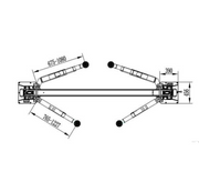 Katool KT-AS110D 11,000 lb Two-Post Asymmetrical Vehicle Lift with Single-Point Lock Release