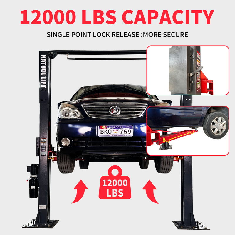 Katool KT-AM120SD 12,000LBS Asymmetric 2-Post Lift