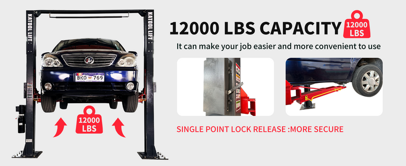 Katool KT-AM120SD 12,000LBS Asymmetric 2-Post Lift