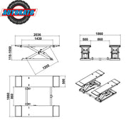 Katool KT-X85 8,000lbs Electric Mid Rise Scissor Lift