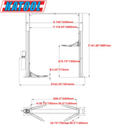 Katool KT-M110 11,000lbs Two Post Lift