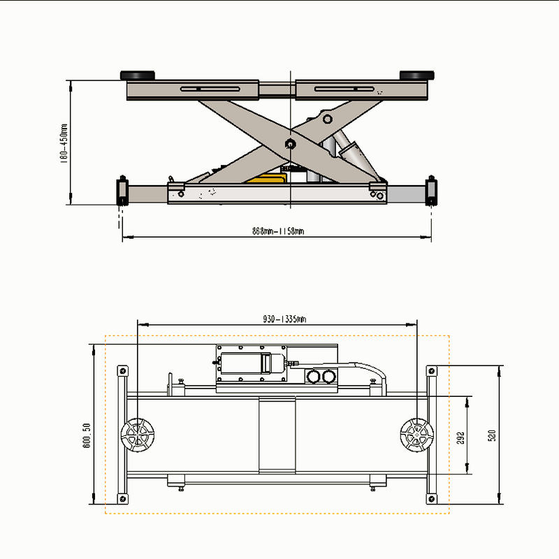 KT-RJ70 Rolling Jack 7000 lbs. Lifting Capacity  *Fits KT-4H110 and the KT-4H850*