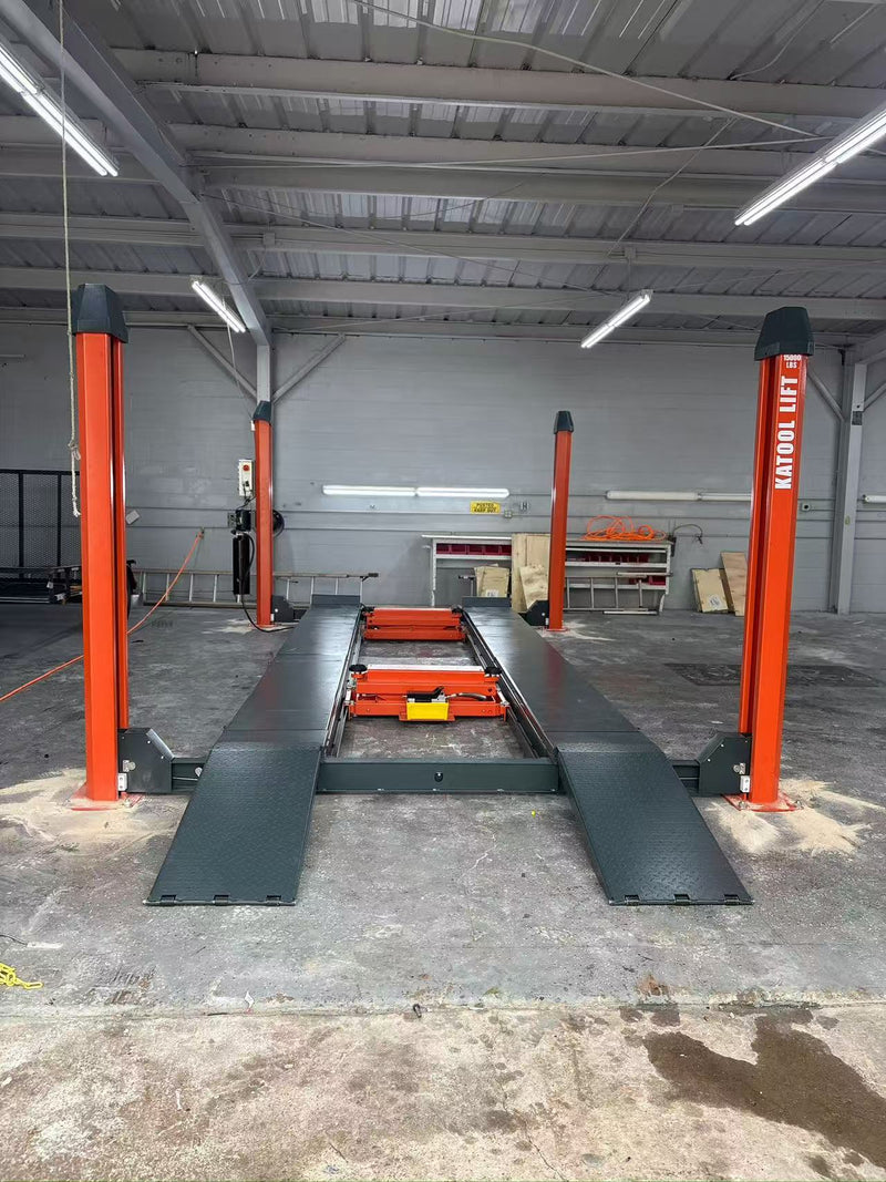 Katool KT-4H150 15,000 lb Heavy-Duty 4-Post Alignment Lift with Rolling Jack