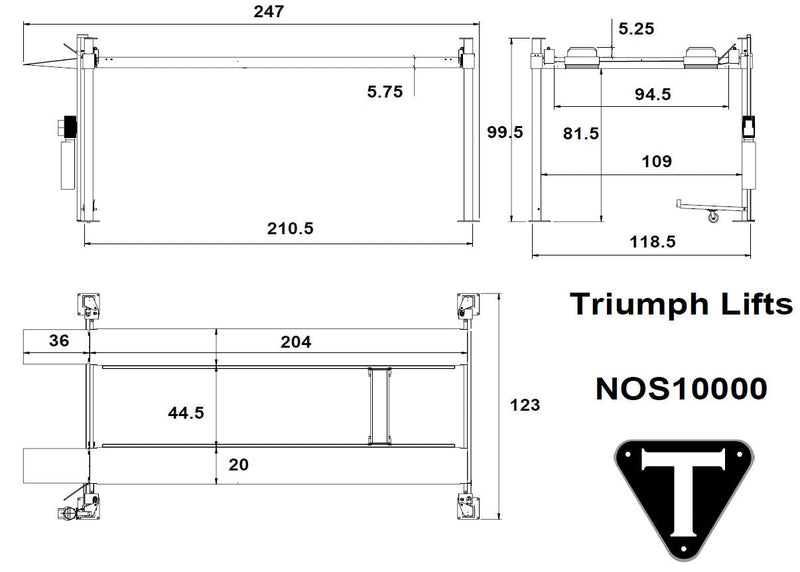 NOS10000 Car Lift Four Post Auto Parking Lift