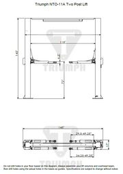 NTO-11A 11,000 lb Two Post Auto Lift