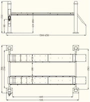 Katool KT-4H150 15,000 lb Heavy-Duty 4-Post Alignment Lift with Rolling Jack